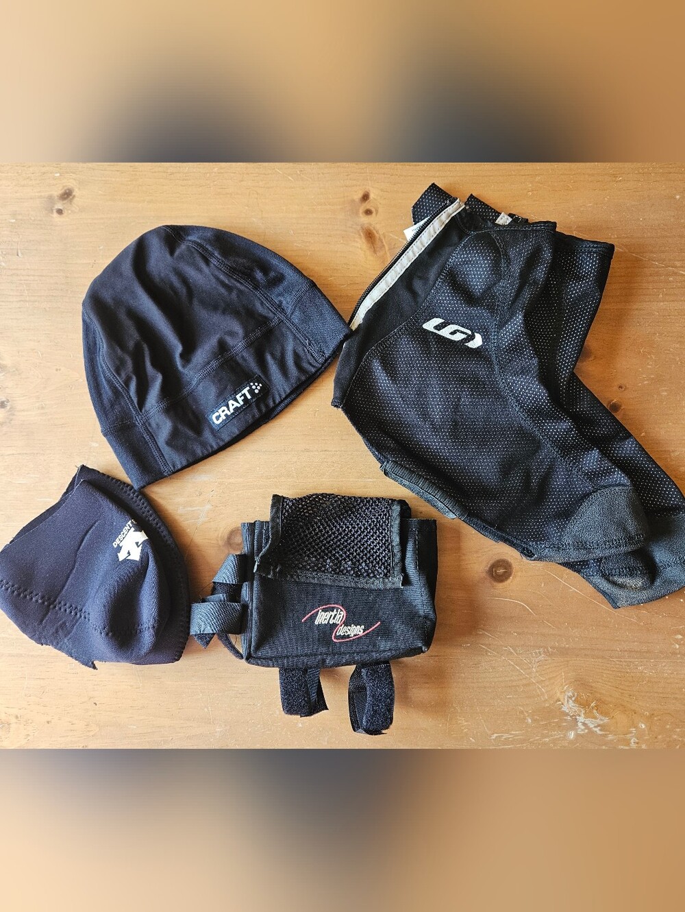Bundle Of Craft & LG Cycling Accessories, Shoe Covers, Booties, Cap, In Black